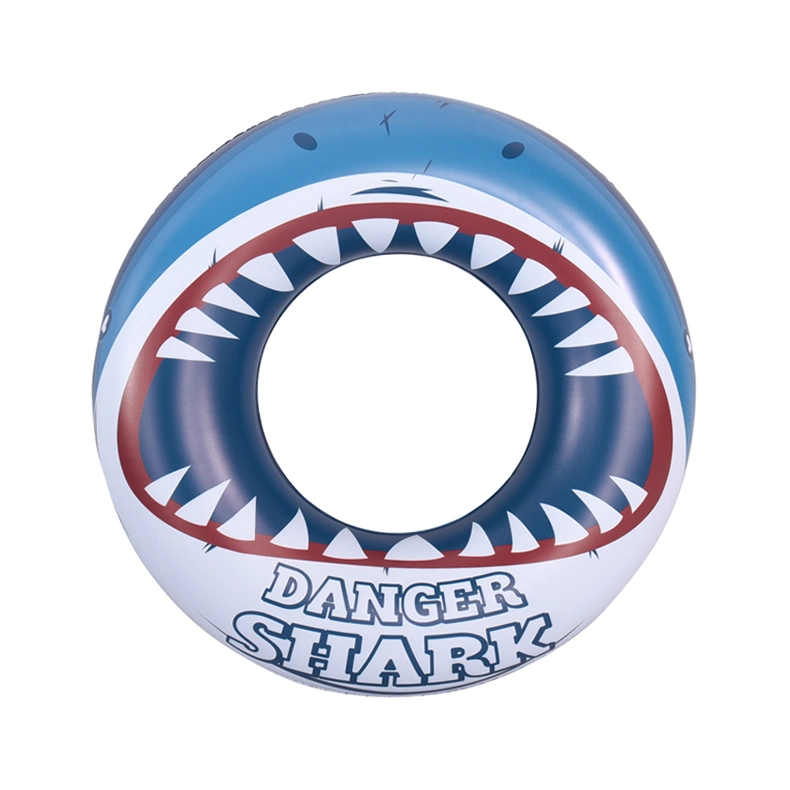 Custom Inflatable PVC Adult and Kids Floating Shark Summer Round Swimming Ring