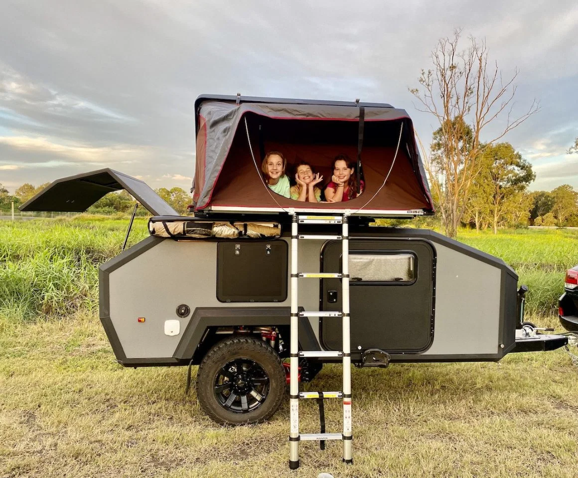 2022 Kinlife New Style Mini Off Road Fahrrad Camper Anhänger Tränenropfen zum Verkauf