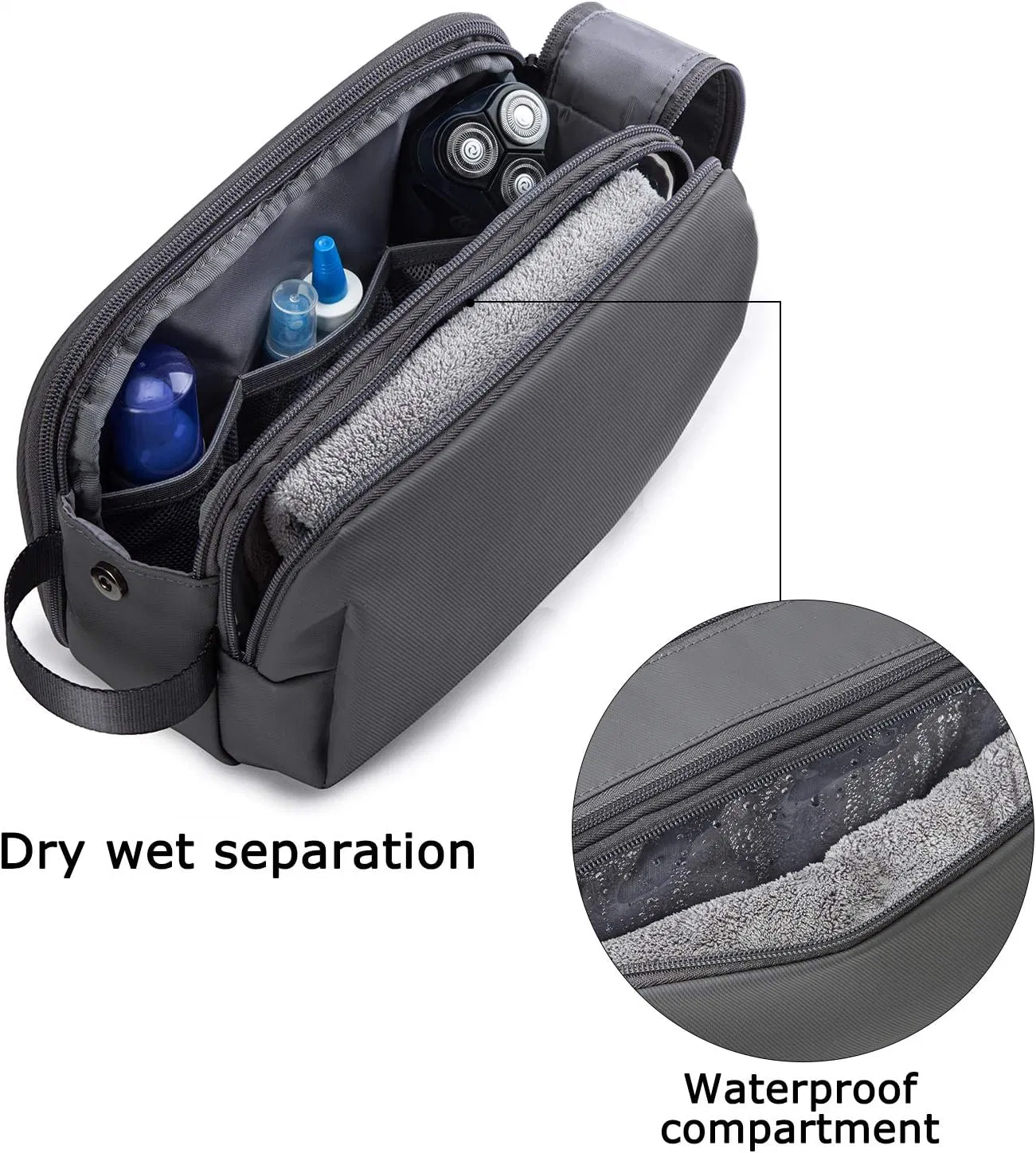 Men Fashion Water-Resistant Toiletry Bag Toiletries Accessories