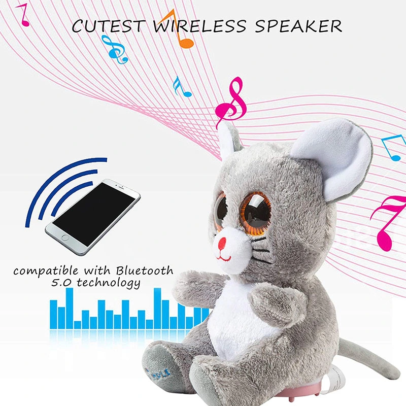 CE 8&prime; &prime; Wireless Speaker Non Toxic Musical Mouse Stuffed Animal Plush Toy