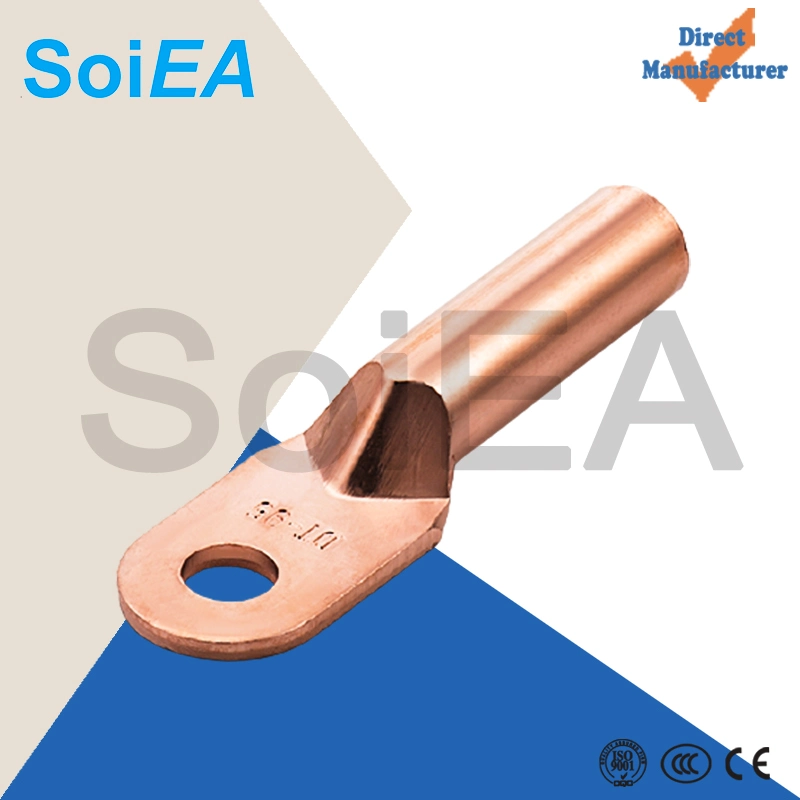 DTG Copper Tinned or No-Tinned Lugs, Cable Connector Terminal DTG Type Copper Cable Lug Copper Terminal Crimping Lugs