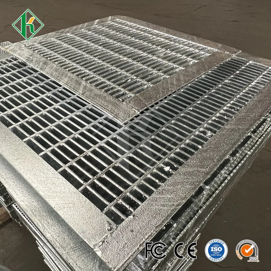 Kaiheng Galvanized Steel Grating Manufacturers Rectangular Trench Cover China Drain Steel Grating