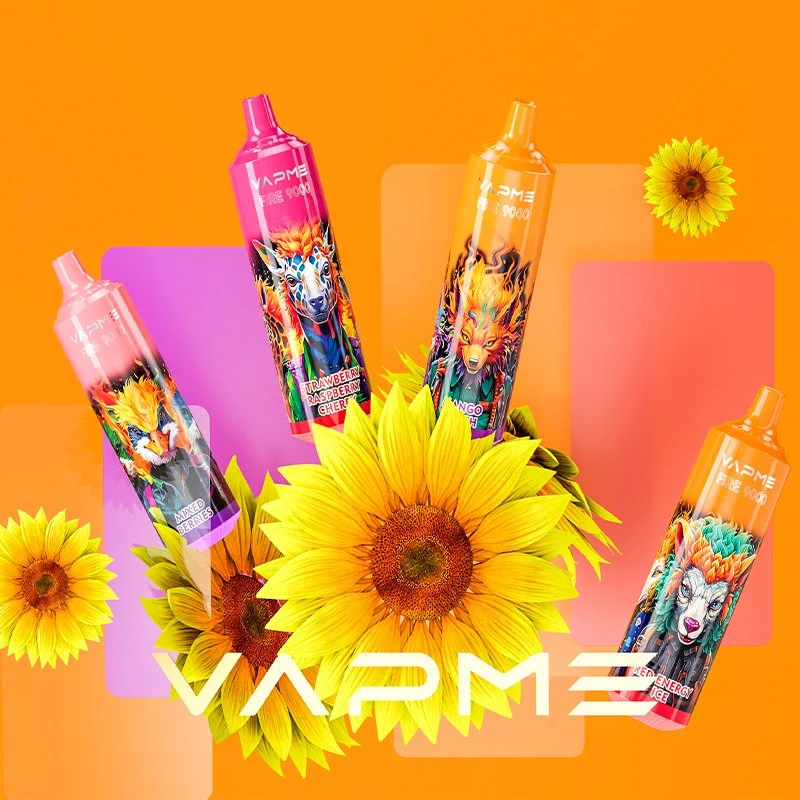 Vapme Fire 9000 Puffs Disposable/Chargeable vapes 12 Colors 2% 5% Rechargeable Battery 18ml