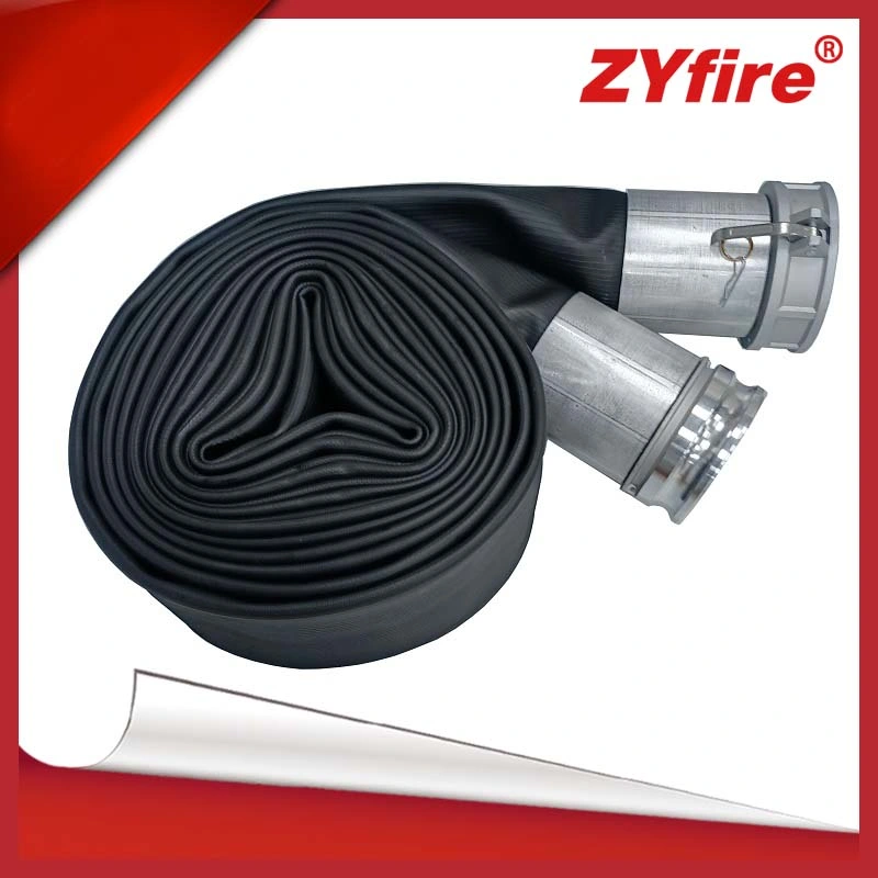 Zyfire 152 mm Nitrile Rubber Layflat Supply Hose for Agriculture Farm Irrigation Industrial Discharge