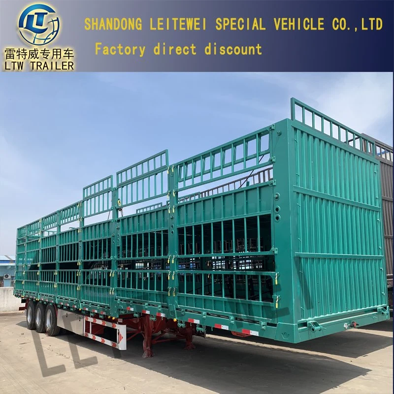 Goat Chicken Cow Animal Stock Transport Double or Single Deck Side Panel of Livestock Trailer for Sale