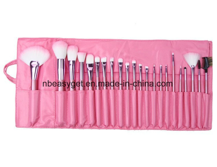 22pcs Set Pinceles maquillaje cosmético profesional Tool Kit de accesorios de colección Bb Cream Eyeshadow corrector de polvo de la Fundación de labios cara con funda Rosa Esg10495