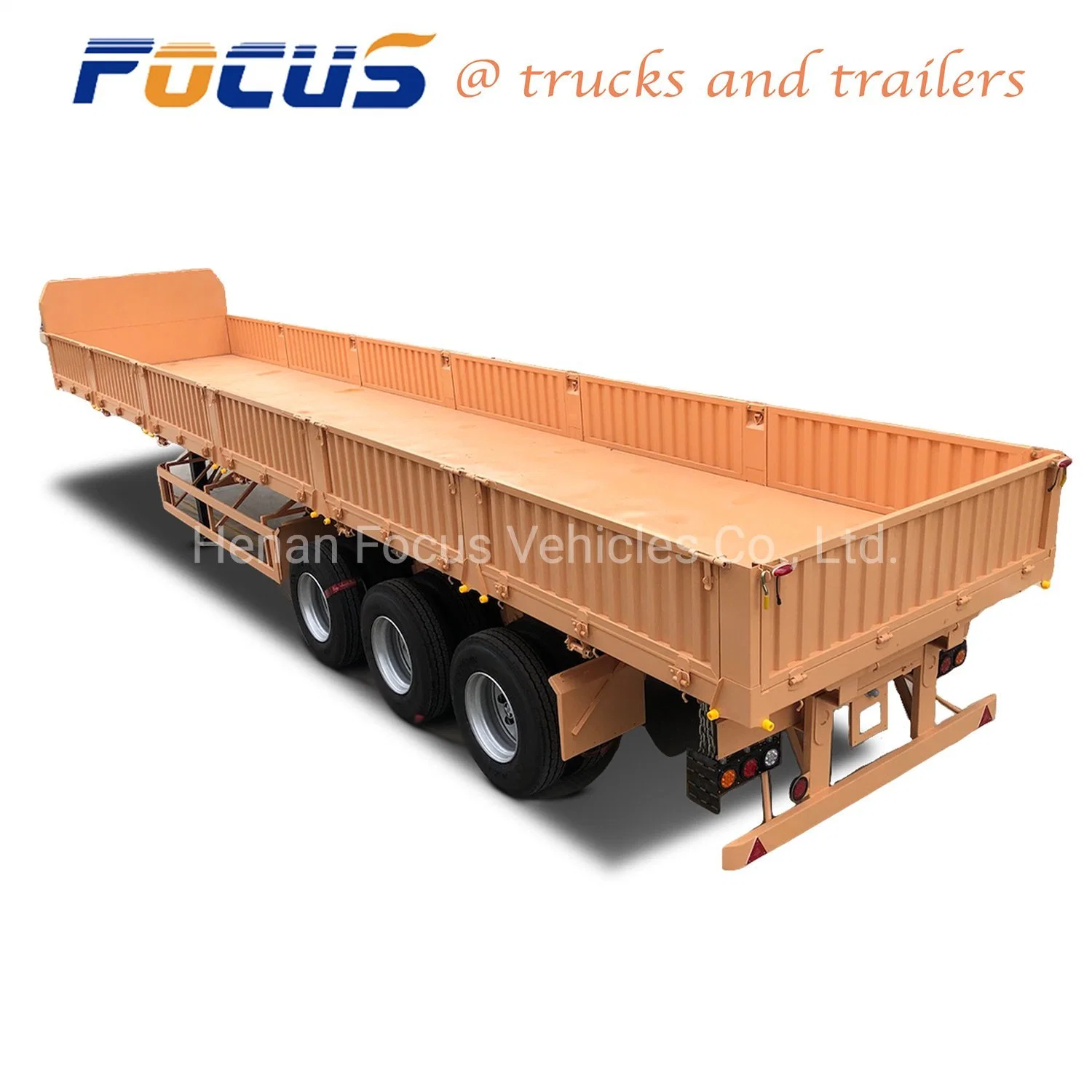 3 Axle Heavy Truck Trailer / Side Tipping Trailer/ Dump Tipper Trailer/ Dump Trailer