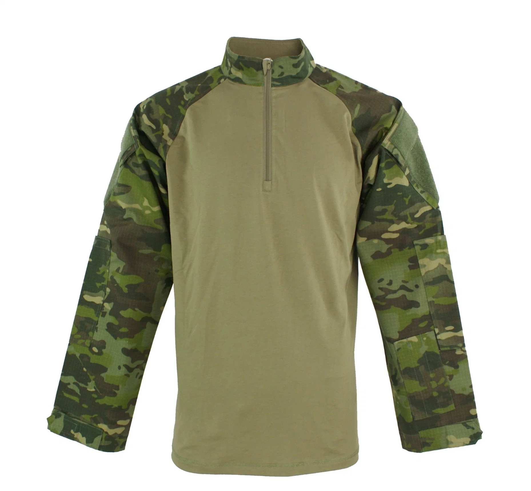 Military Army Police Long Sleeve Rip-Stop Knitted Lightweight Breathable Flame Retardant Cotton Combat Shirts