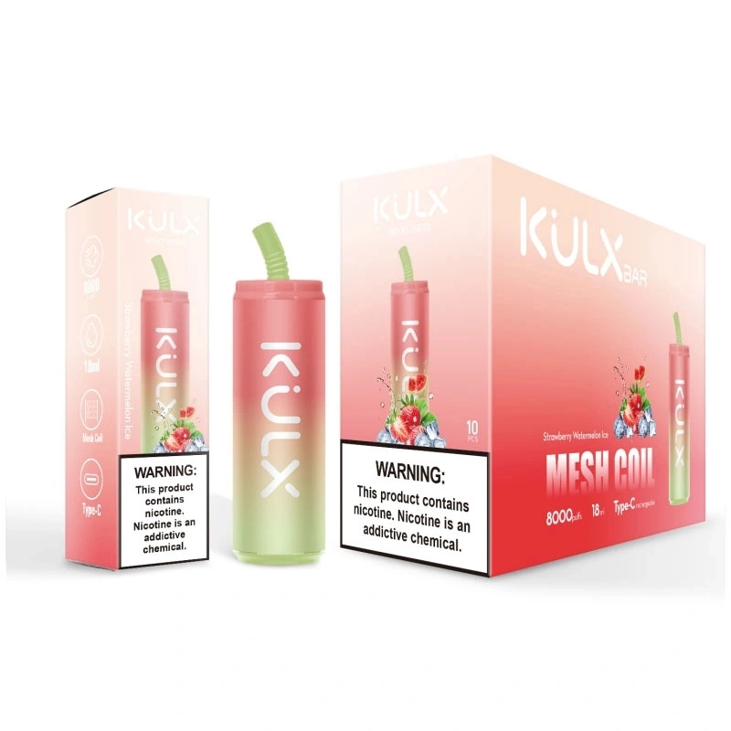 Malaisie et Indonésie Vente à chaud Voltbar 8000 Puff Kulx Vape Pod avec 18ml 50mg 20mg 0mg EJuice