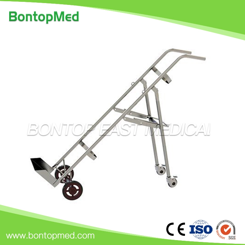 Manufacturer Hospital Medical Stainless Steel Push Type Cylinder Acetylene and Oxygen Hand Tool Trolley Oxygen Bottle Trolley