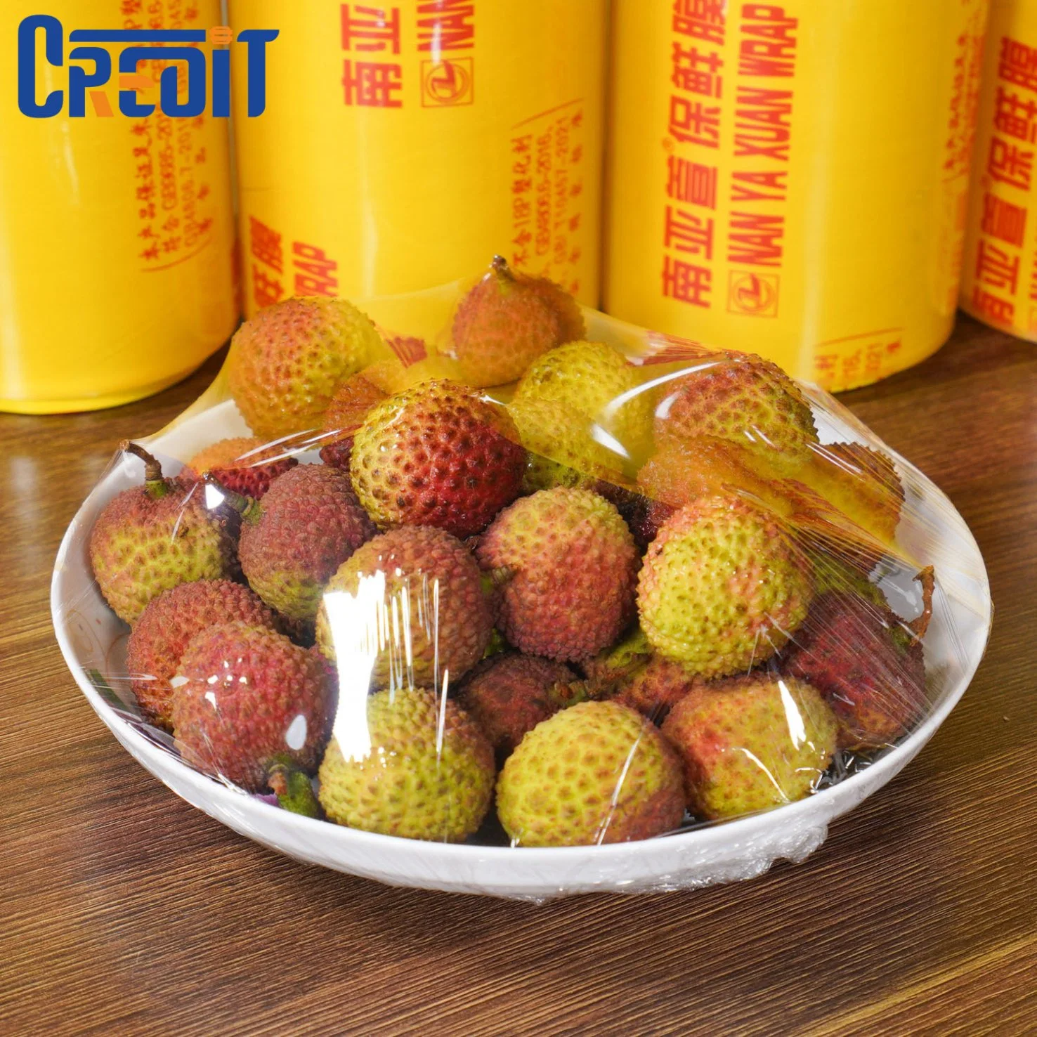 PVC Material Wrapper Keep Fresh Food Grade Packaging Cling Plastic Film Rolls