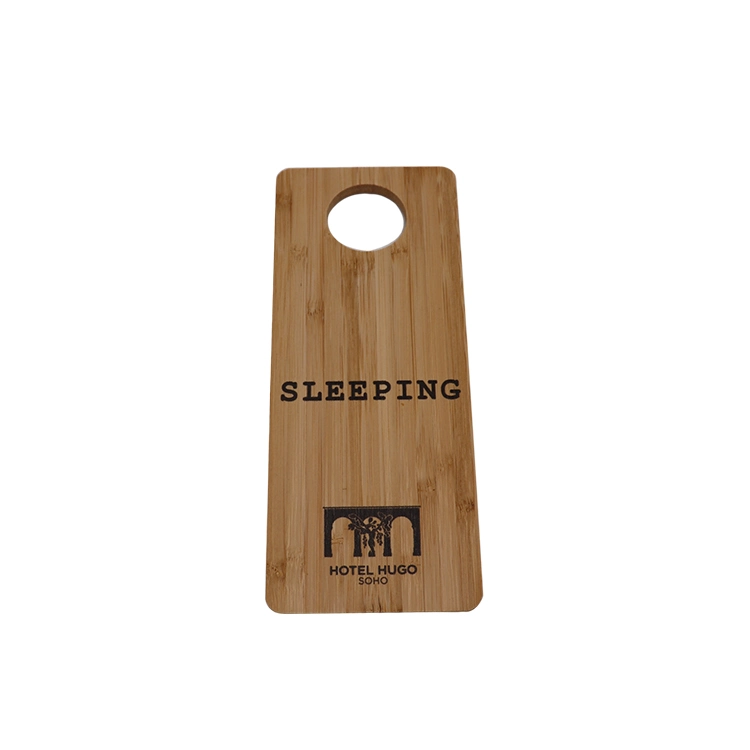 Promotional Advertising Tag Bamboo Wooden Door Hanger