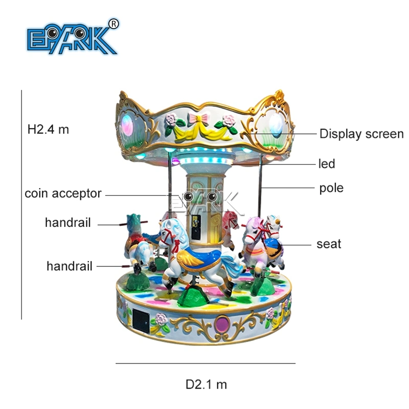 Parque de Atracciones Carruseles de 6 personas Niños Paseos Paseo de los niños Carrusel Ride