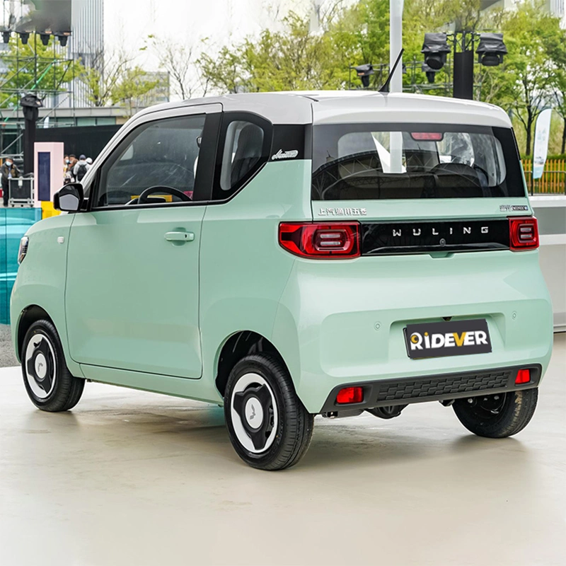 Ridever Wuling Mini Coches eléctricos 3 Puertas 4 Asientos Auto verde de la calidad de suministro de vehículos de motor de pasajeros de gran espacio coche eléctrico