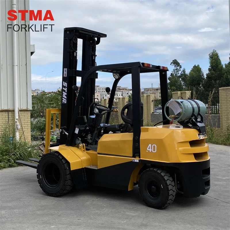Stma 4t 4 Ton 4 Tonnes Propane Forklift Gas with 6000mm Triplex Mast and Side Shifter