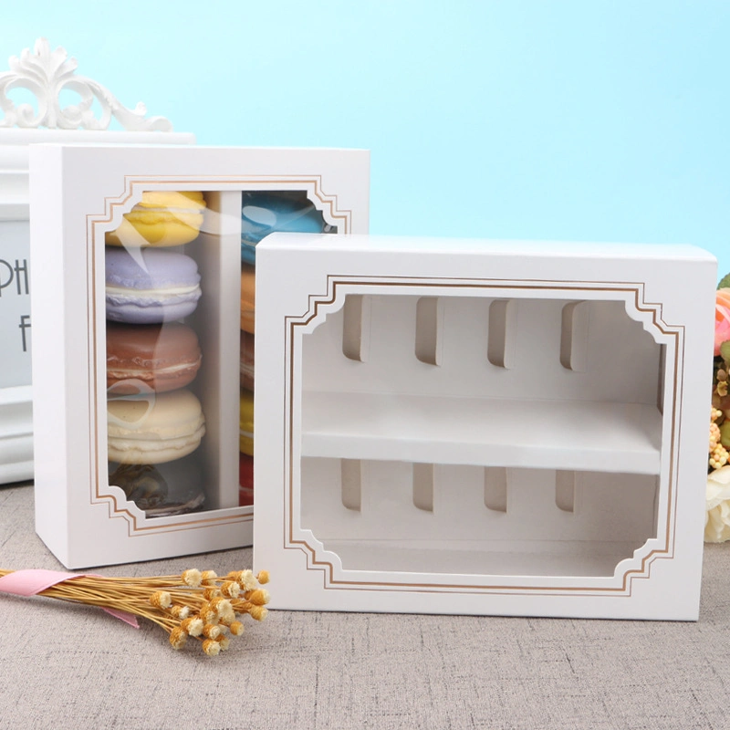 Custom Macaroon Packs of Gift Drawer Cakes and Pastries Packaging Box