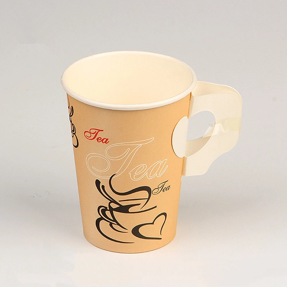 China Manufacturer Bulk Price Disposable Handled Insulated Disposable Paper Gobelet En Cups for Coffee