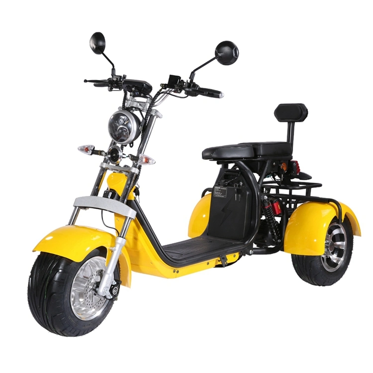 Manufacturer Three Wheel Fast Removable Battery Fat Tire Electric Tricycles Citycoco Scooter 2000W 60V 40ah