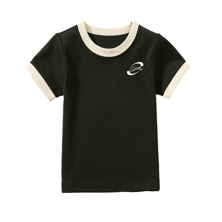 Custom Design Children Short Sleeve T-Shirt Printing 100% Cotton Plain Blank Kids Baby Girl Boy T Shirts