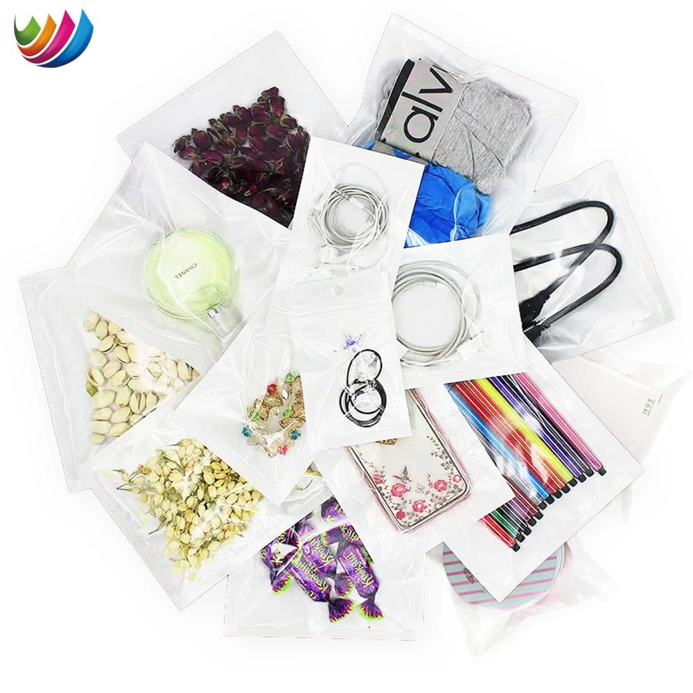 OEM Packing Zipper Zip Lock Mini Cosmetic Laser Bag Packaging Holographic Clear Small Printed Reusable Custom Plastic Ziplock
