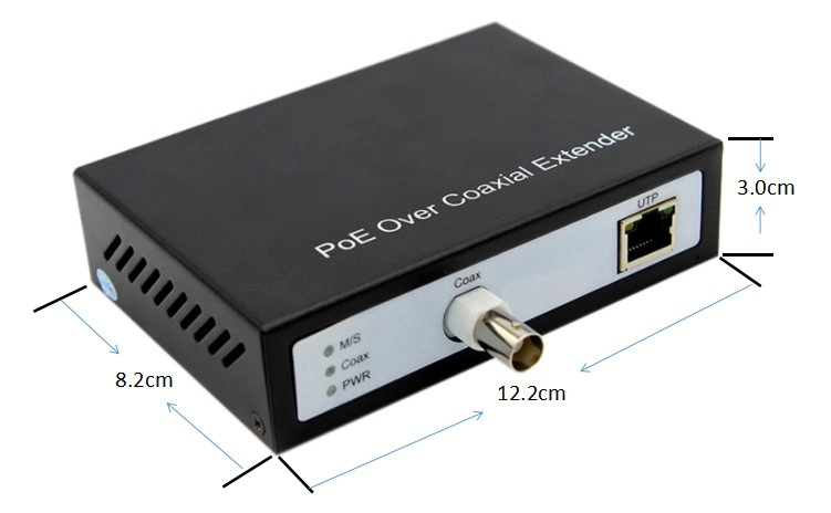 IP عبر محول Coax عبر PoE لإرسال الطاقة وشبكة إيثرنت البيانات عبر EOC الخاص بالكابل المحوري