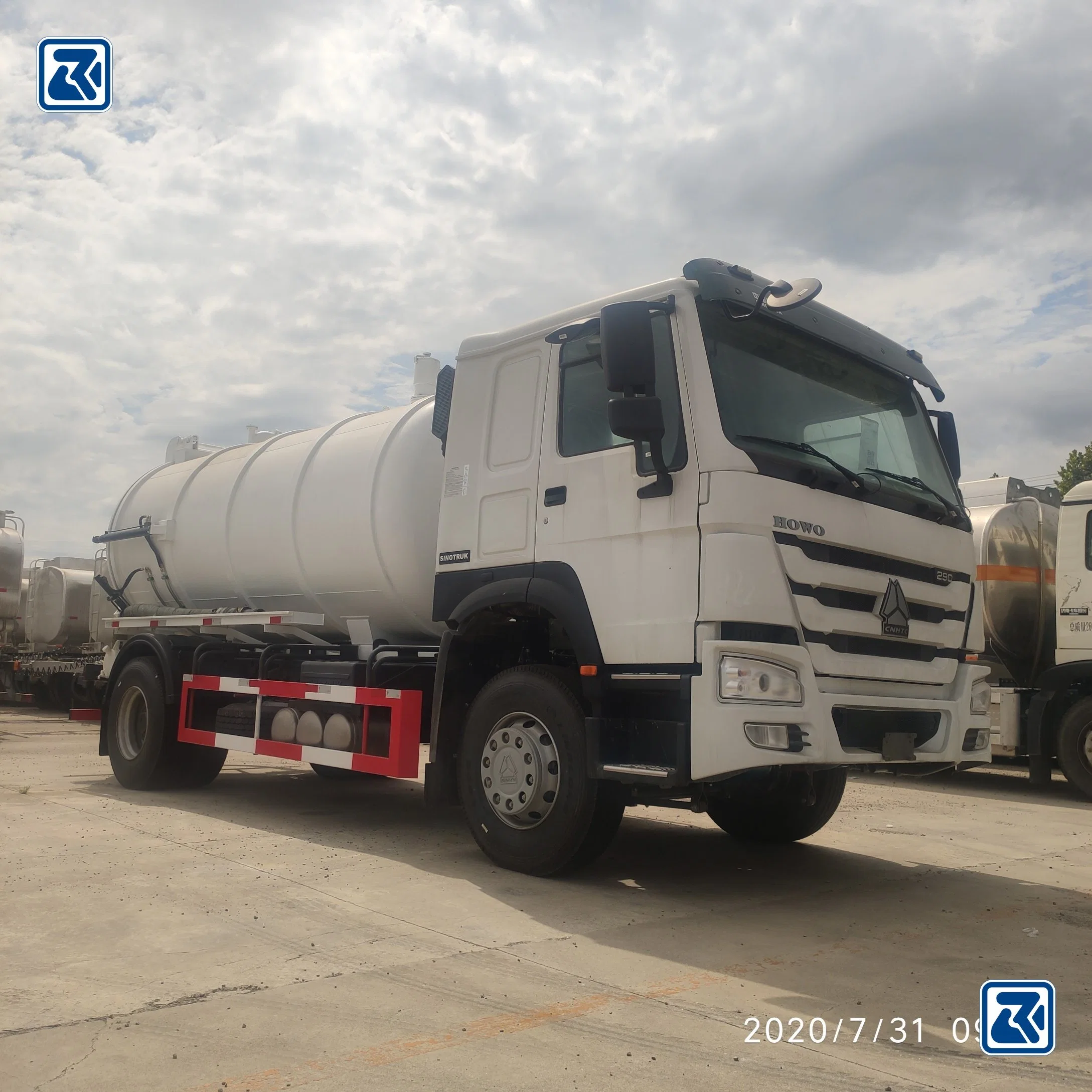 HOWO Sinotruk/Sinotruck Nouveau ou d'occasion 16m3 4X2 Camions de pompe septique / Aspirateur à haute pression spécial pour l'aspiration des eaux usées Prix pour les déchets / l'eau / la citerne / le réservoir / la laveuse.