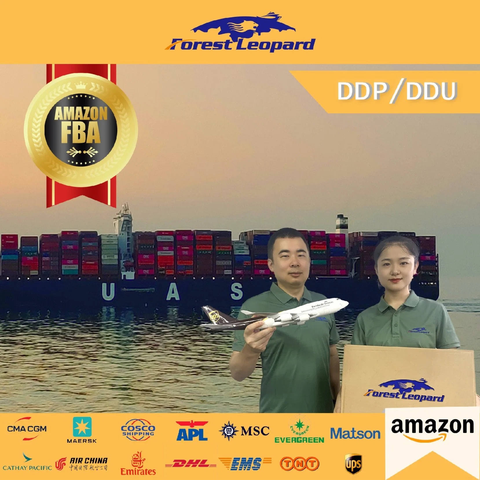 Wenzhou China EMS Shipping to USA UK Ca EU to Private Address Door to Door by Sea LCL DDP/DDU