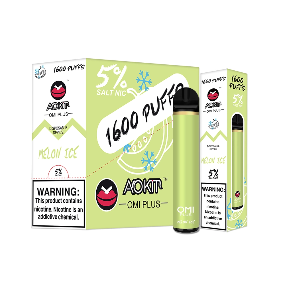 OMI Plus 1600puff e-cigarro atomizador 4.5ml Hot sell Factory Disposable Potenciómetro do atomizador electrónico de 750 mAh para cigarros