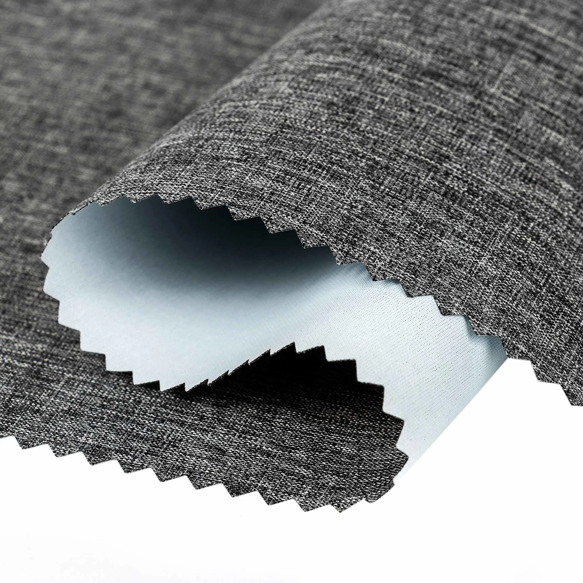150d 100% poliéster reciclado impermeable transpirable normal PU lechoso tejido revestido de tejido blando para prenda Activewear Down Proof chaqueta