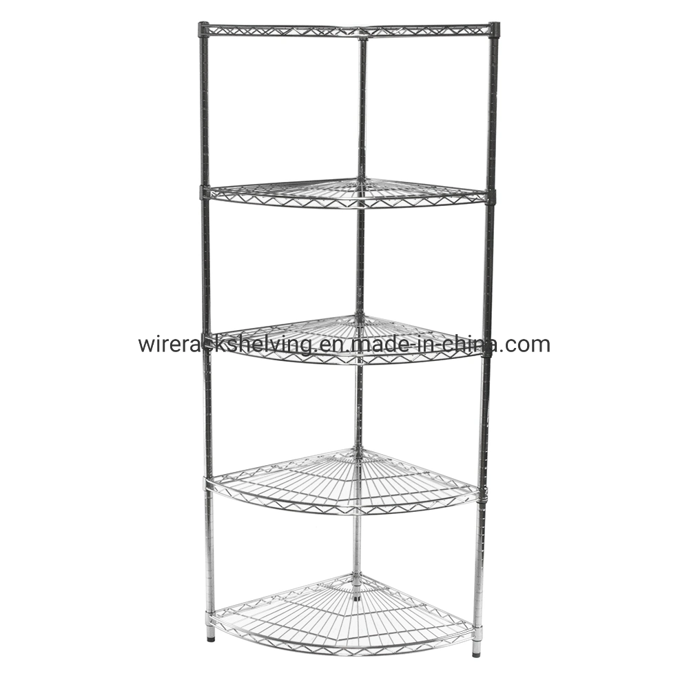 Chrome Wire Simply Corner Unit with 3 to 5 Tier for Expand Your Life