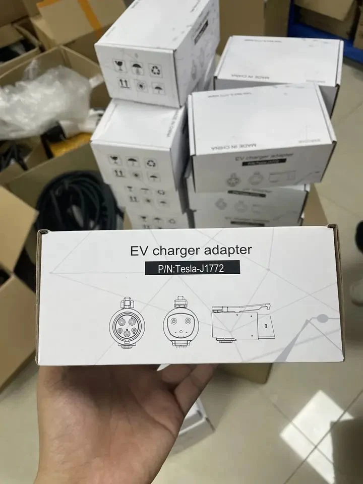 Portable AC Veículo Eléctrico Tipo1 Tipo 2 Gbt 80UM ADAPTADOR Tesla para J1772 Tipo1 de alta velocidade com carga Bloquear 80A 20kw Carro Conector de Carga 110V, 250V