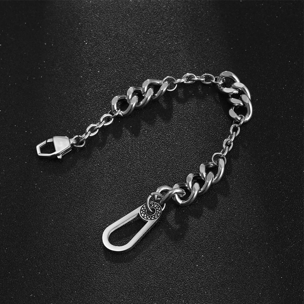 Bracelet Hand Jewelry Stitching Thick Titanium Steel Silver Plated Bracelets, Bangles Customer's Logo Trendy Adornment