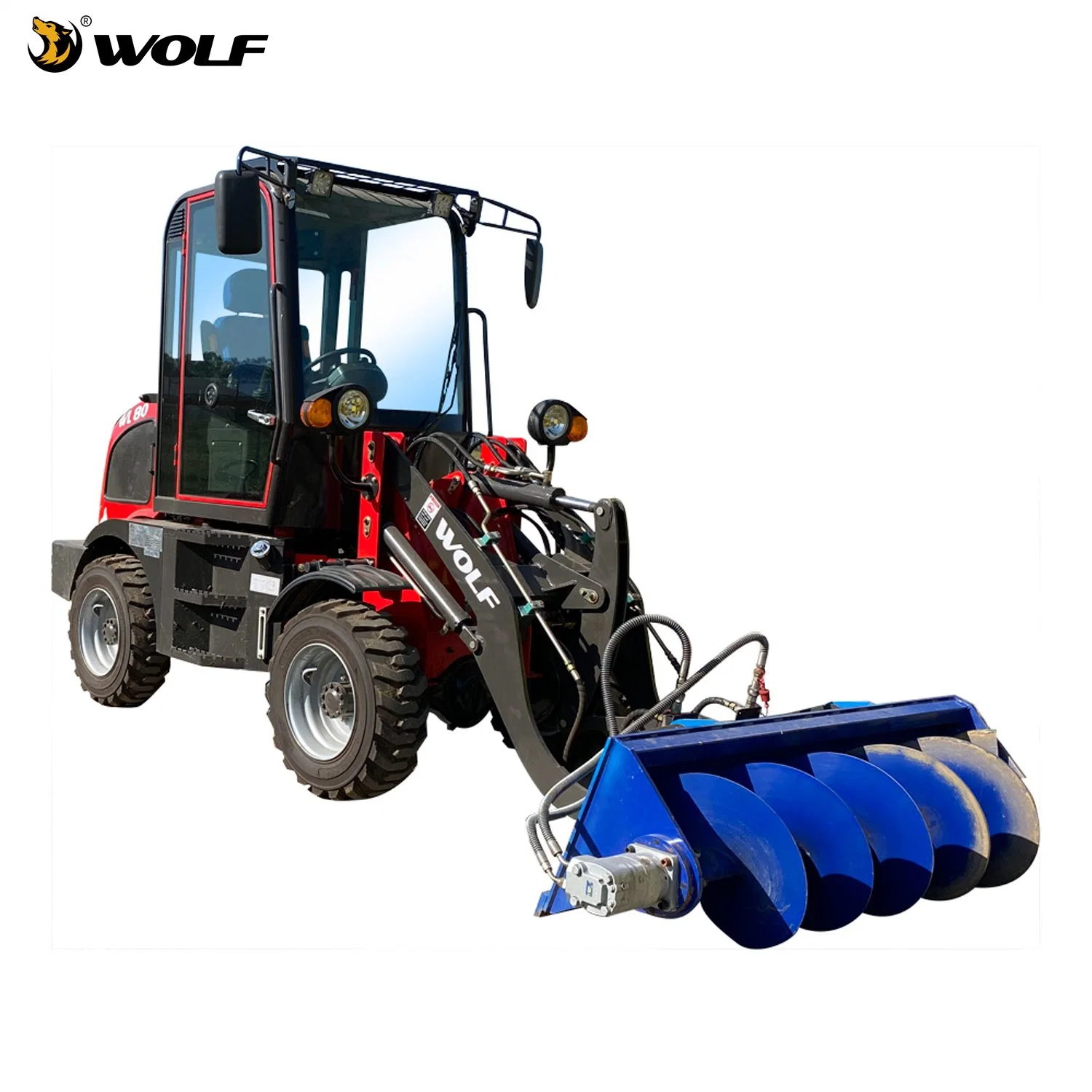 Wolf Loaders CE/Euro 5 Engine 0.8t Wl80/Zl08 Zl Mini Wheel Loader Price for Farm/Garden/Agricultural/Sales