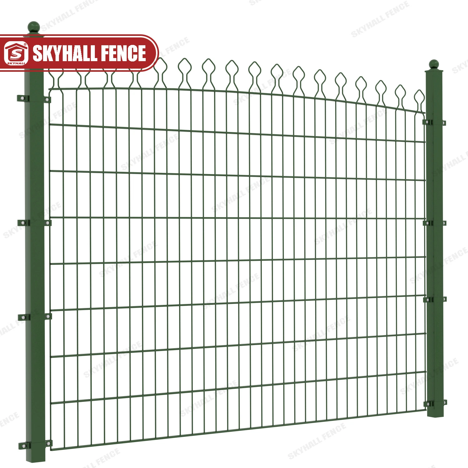 Gulf Country Style Double horizontal Wire Decorativo Security Fence for Construção de estradas