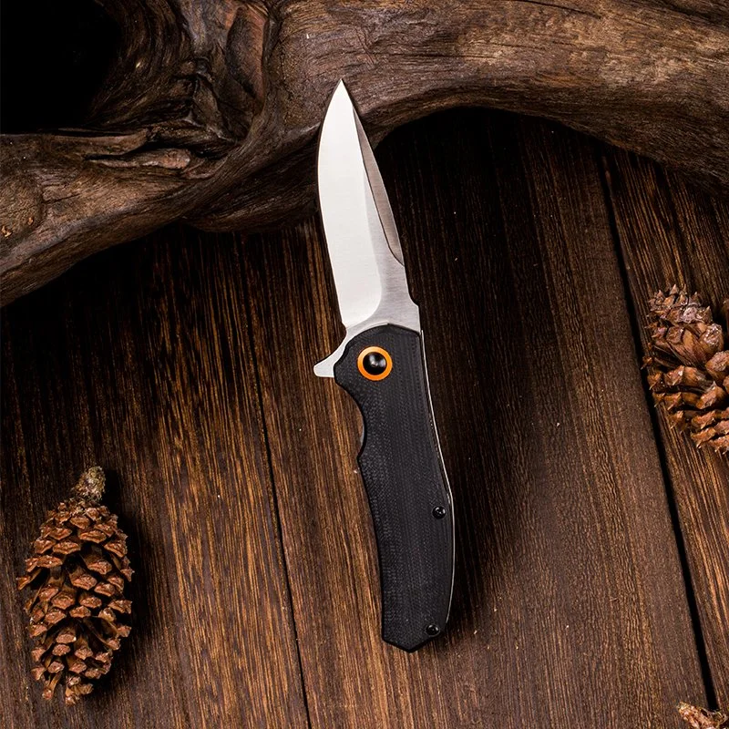 Hot Selling 7" Stain Steel G10 Pocket Folding Knife for Outdoor Camping Hunting