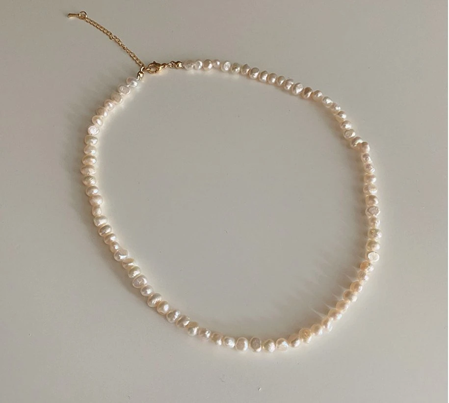 Bridal Wedding Inregular Size Natural Pearl Necklace Jewelry. Fashion Fresh Water Pearl Necklace Jewelry. Peal Jewelry