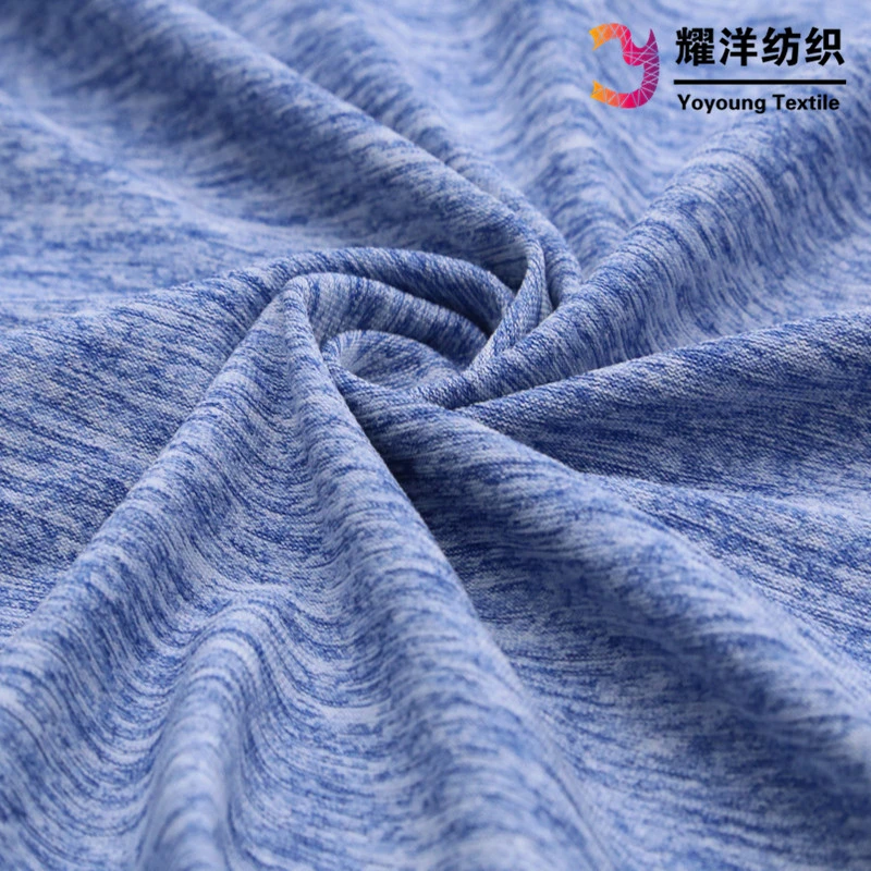 Yoga Clothing Cotton Feel Like Cationic Polyester Melange Single Jersey Fabric