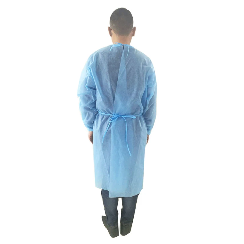 White Disposable Isolation Gown Blue Yellow Colors Can Be Customized CE FDA