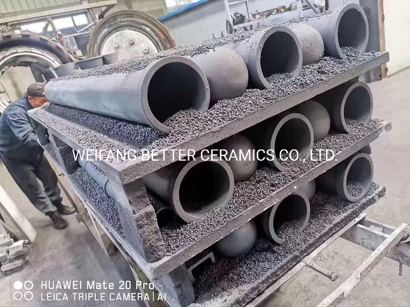 ceramic radiant tube silicon carbide pipe used for self recuperative burners