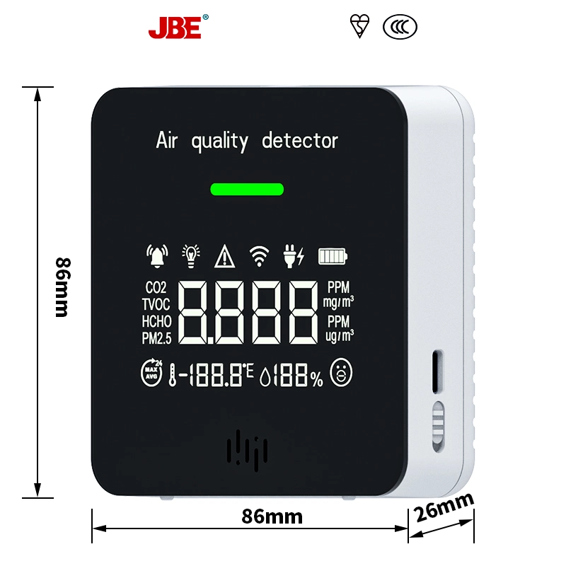 Indoor Carbon Dioxide Concentration Detector Air Quality CO2 Monitor CO2 Meter with Infrared Sensor