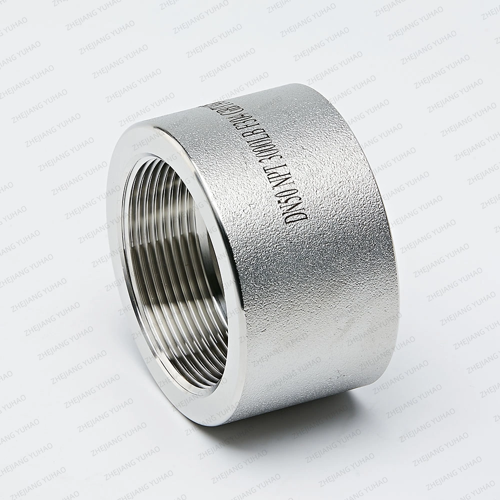 304 Stainless Steel Thread Half Pipe Coupling NPT Female Thread Socket Pipe Fittings