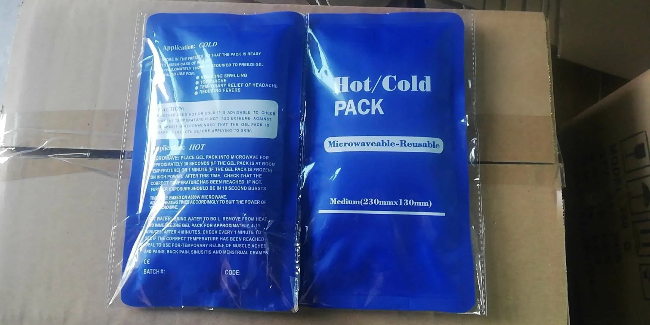 23X13cm 200g Microwaveable Hot Cold Pack Therapy Great for Migraine Relief, Sprains, Muscle Pain, Bruises, Injuries