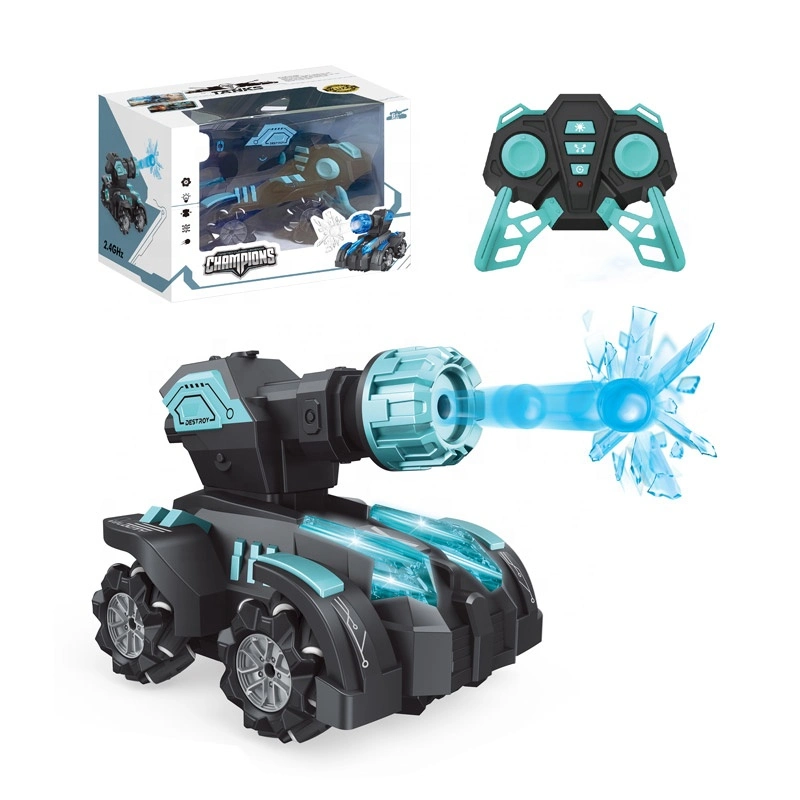 2.4G 4WD Electric Radio Control 360 Degrees Rotation Dancing Toys Launch Water Bullet RC Stunt Cars with Light and Simulation Sound Remote Control Car