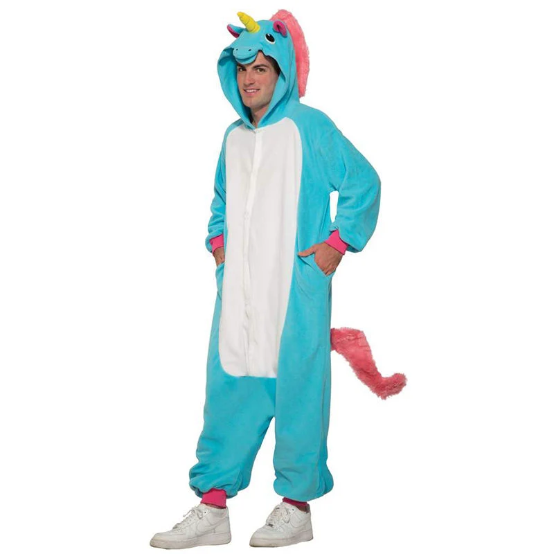 Halloween Carnival Animal Adult Hoodie Pyjamas Onesie Women Men Children Unicorn Costume