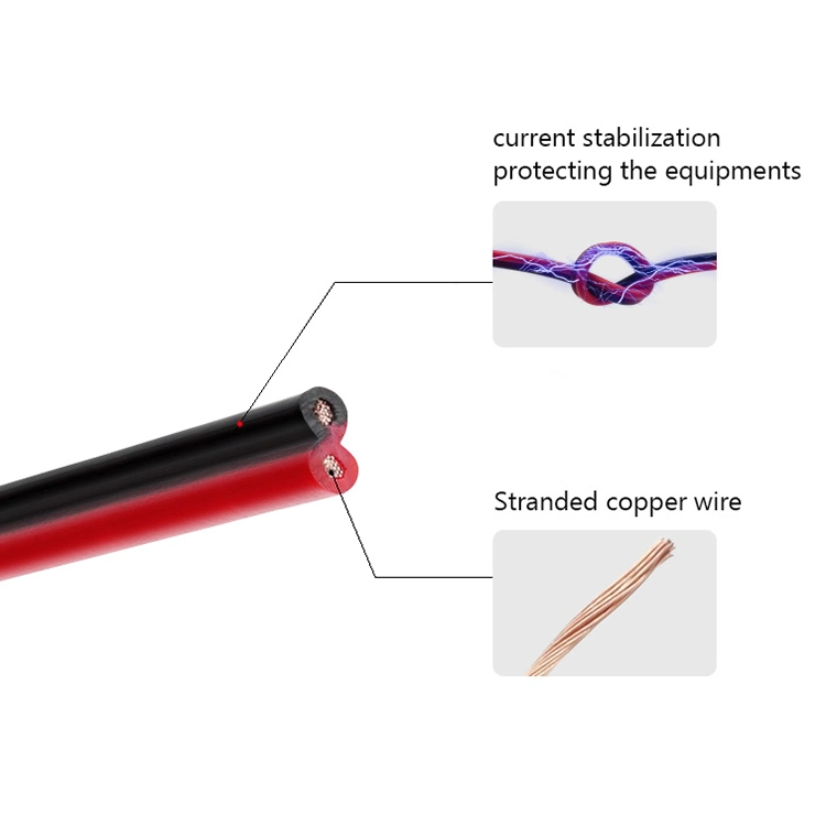 Shielded Wire Speaker Flexible Signal Cable with Audio Connector