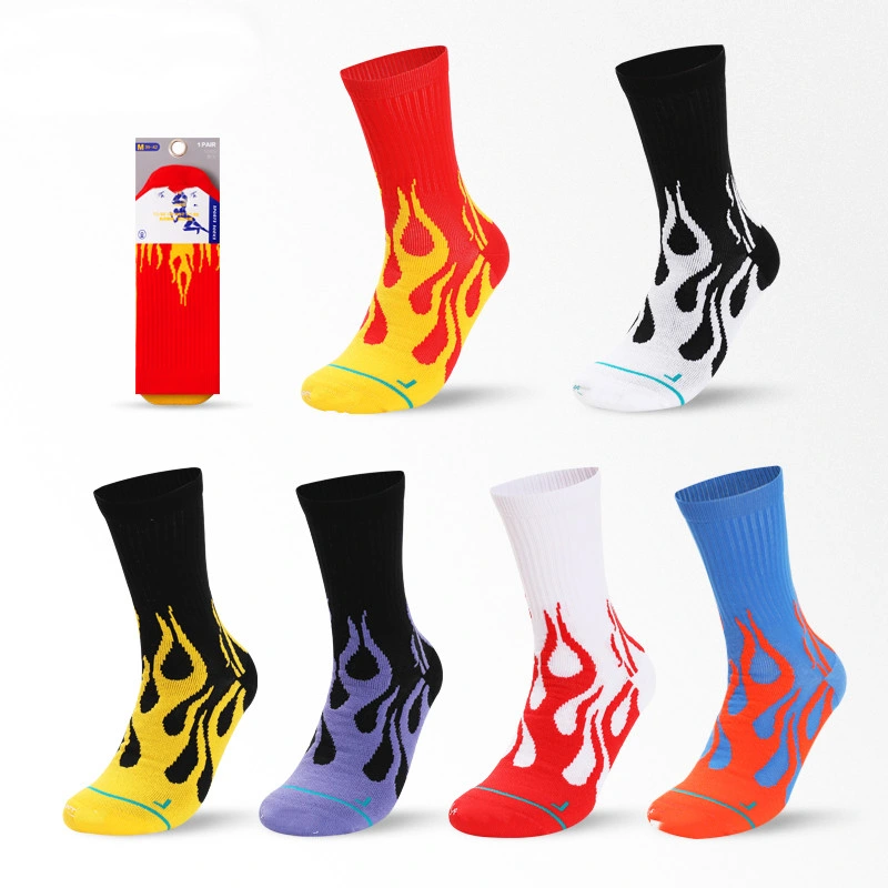 Gym Street Wear Sport Stocking School Children Custom Manufacturer Outdoor Athletic Crew Thick Compression Fire Long Running Men Sock