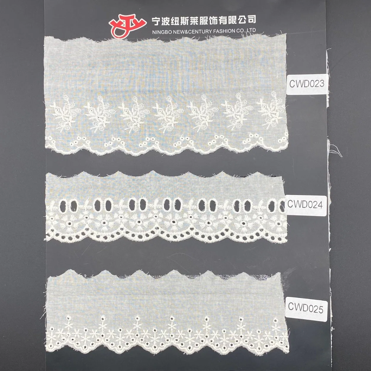 Wholesale Cotton Embroidery Flower Pattern Eyelet Crochet Lace Trim