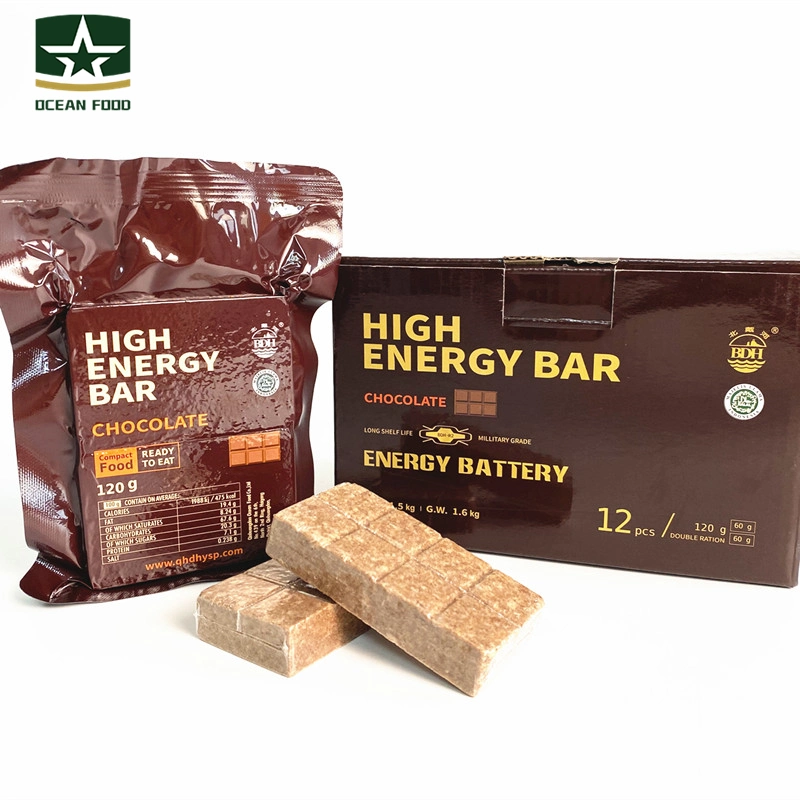 Chocolate Outside Long Storage Mre High Energy Food Bar