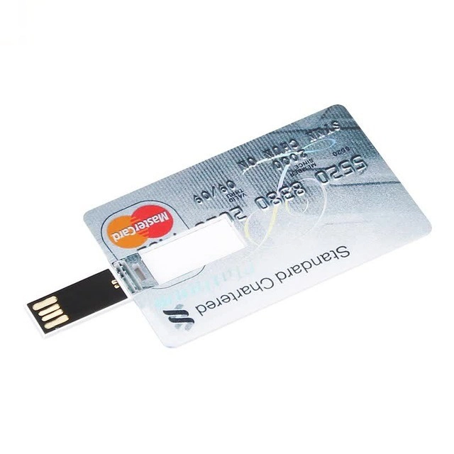 Tarjeta de regalo promocional tarjeta de forma tarjeta de negocios de plástico Flash USB Unidad