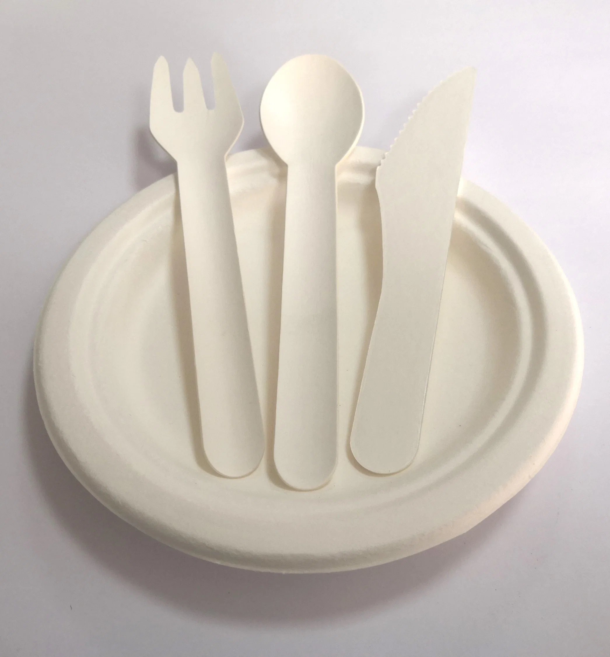 100% Compostable Plastic Free Paper Knife and Fork Eco Source Biodegradable Tableware